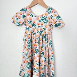 Floral Patterned Kids Dress